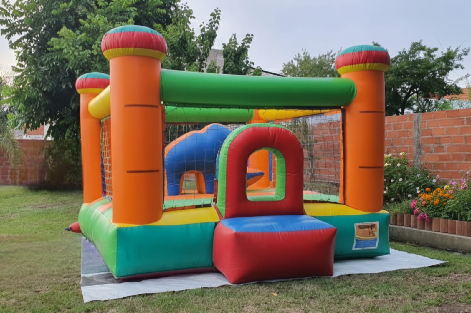 Castillo inflable 3x3 anaranjado